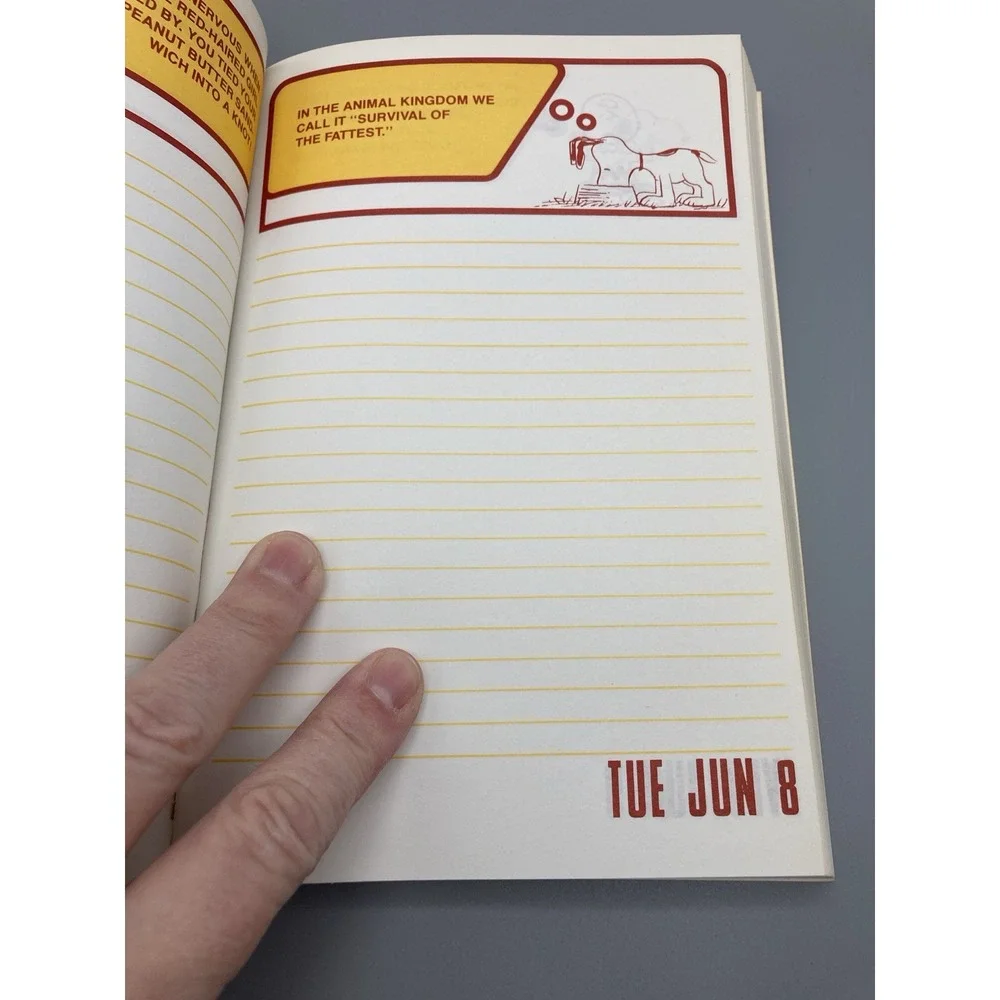 Vintage Snoopy date book Day By Day diary 1976 Determined Productions unused